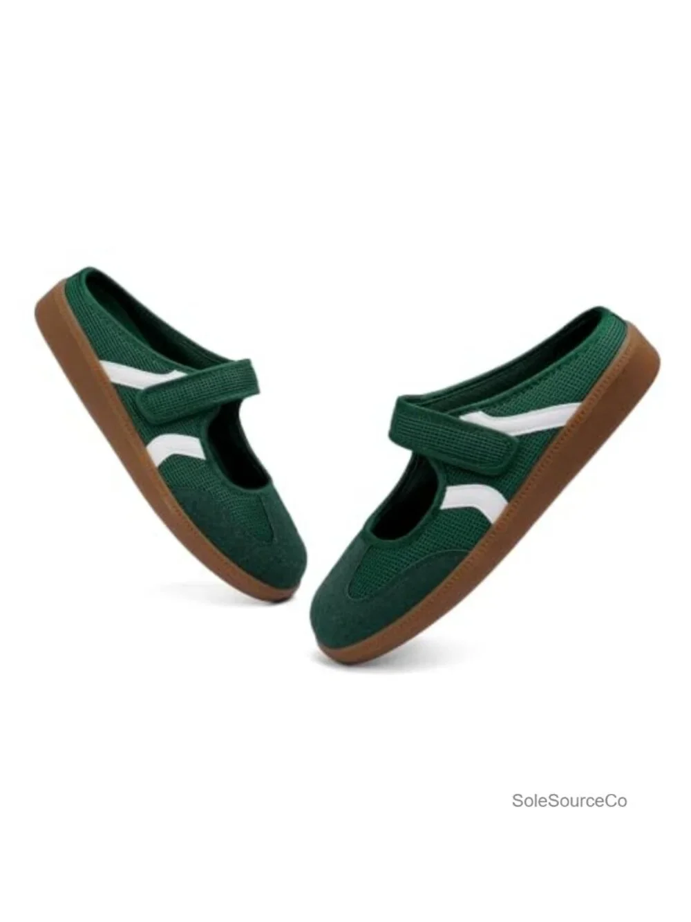 Faux Suede Mary Jane Sneakers Women Slip On Platform Mules Walking Flats